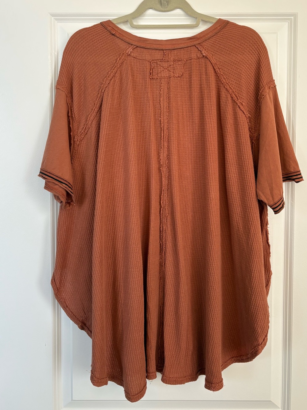 Free People We the Free Thermal Short Sleeve Oversized Cotton Tee Size XS/S - Picture 5 of 5